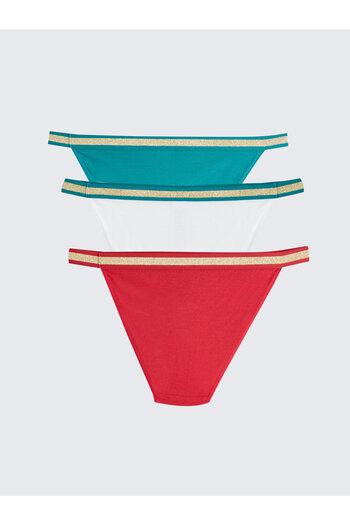 LC Waikiki Pachet de 3 chiloți bikini imprimați