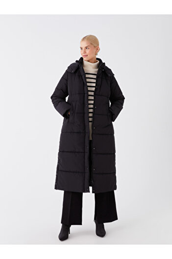 LC Waikiki Dámský kabát s kapucí Puffer