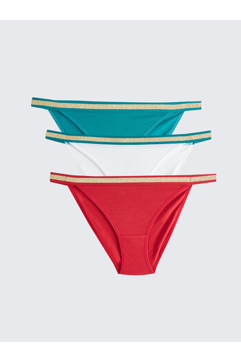 LC Waikiki Pachet de 3 chiloți bikini imprimați