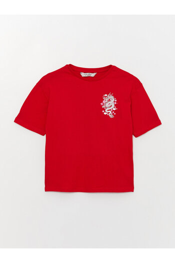 LC Waikiki Girl - Crew Neck Printed Short Sleeve T-Shirt
