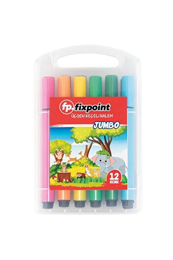 FixPoint Felted Pen PvckutuTriangle Jumbo 12pcs FixPoint 5563