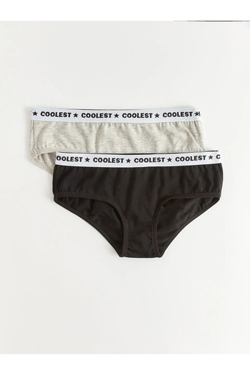 LC Waikiki LCW Kids Printed Cotton Girls' Panties 2-Piece