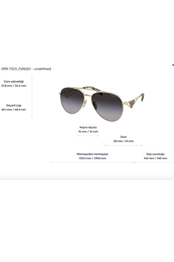Prada SUNGLASSES 73Z ZVN5D1 58