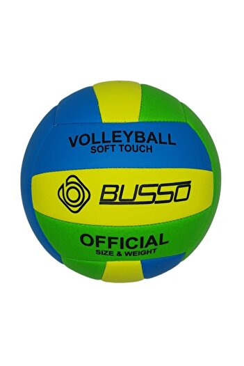 BUSSO SOFT TOUCH VOLLEYBALL (YELLOW-GREEN-BLUE)