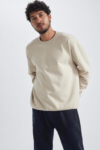 DeFacto Φούτερ Crew Neck Oversize - Wide Fit T5139az23au