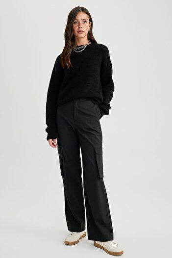 DeFacto Regular Fit Crew Neck Knitwear Sweater H6905Az23Wn