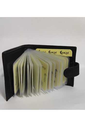 firdevsi hobi Mkm Genuine Leather Wallet with Transparent Card Holder Horizontal Model
