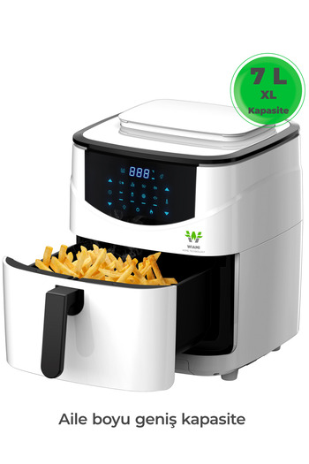 WİAMi Airfryer 7 L Buharlı Hava Fritözü Beyaz