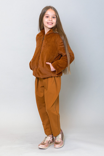 incity Girl's Soft Textured Plush Coat
