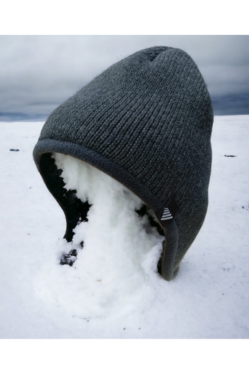 Shopiolog Unisex Windproof Thermal Knitted Beanie with Polar Fleece Ear-Neck Protector