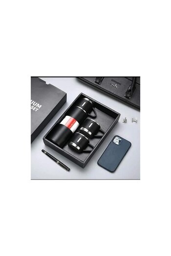 Bakgeldi Stainless Steel 3 Glass Vacuum Thermos Set 500 Ml, Up to 12 Hours Heat Protection Thermos