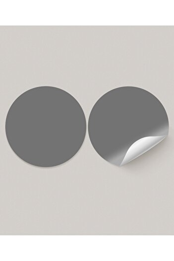 gg gençgirişimci Black Round Wall Sticker 2.5 Cm (210 PCS)
