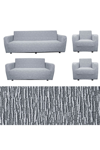 Faiend Jacquard Plain Pattern Lycra Flexible Washable Sofa Cover 3+2+1+1 Sofa Set Sofa Cover