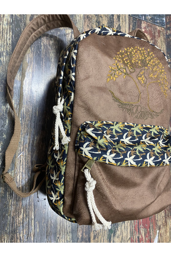 Street Bag Tree of Life Κεντημένο Ethnic Αυθεντικό Σακίδιο πλάτης Bohemian Καθημερινή χρήση ταξιδιού