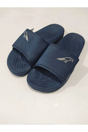 GEZER Navy Blue Non-Slip Sea Beach Pool Bathroom Turkish Bath Wet Floor Slippers Daily Slippers 14194