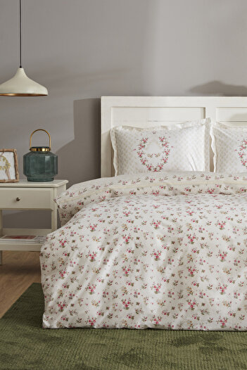 Karaca Home Sonya Green 100% Cotton Double Duvet Cover Set