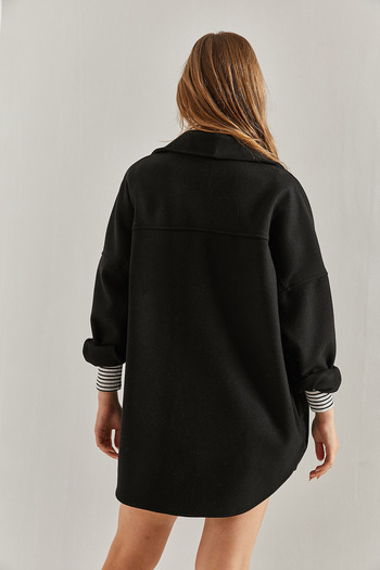 Bianco Lucci Women's Double Pocket Stamped Jacket