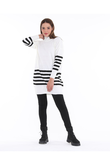 MA ananas Women's Striped Knitwear Tunic