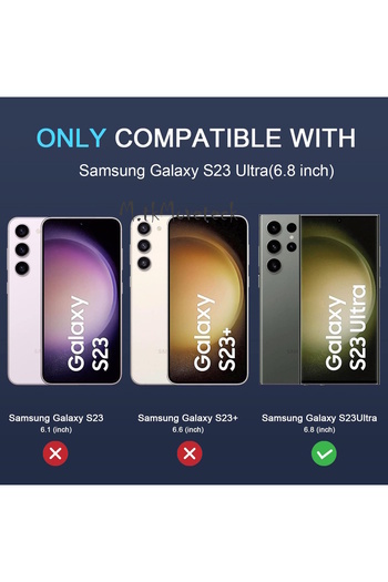 m.tk moveteck Samsung Galaxy S23 Ultra Case Camera Protection Sliding Ring Armor Military Armor Tank Stand Case