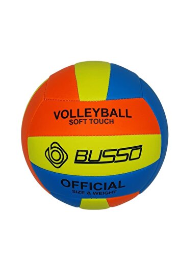 BUSSO SOFT TOUCH VOLLEYBALL (YELLOW-ORANGE-BLUE)