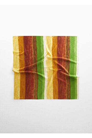 MANGO Woman Multicolored Patterned Scarf