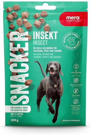 Mera Snacker Soft Dog Treat Insect Tahılsız Şekersiz Larvalı Köpek Eğitim Ödül Maması 200 gr