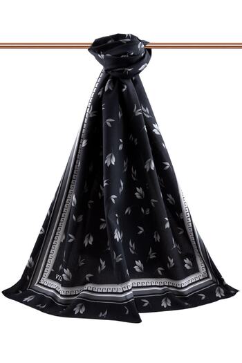 Vissona Γυναικείο σάλι Luxury Medina Silk Μαύρο