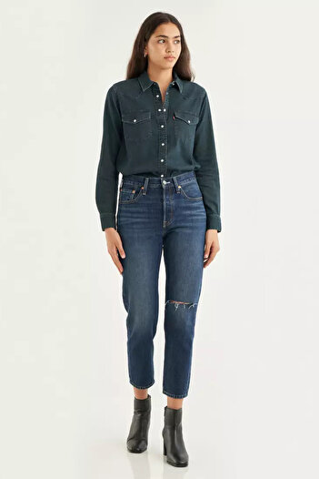 Levi's 501 Pantaloni din denim cu talie înaltă, cu picior scurt, cu croială dreaptă, 36200