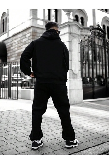 Mad&Calf Ανδρικό φούτερ με κουκούλα Basic Basic Oversize