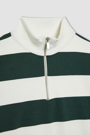 DeFacto Cool Oversize Fit Half Turtleneck Thick Sweatshirt