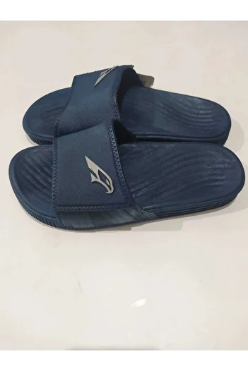 GEZER Navy Blue Non-Slip Sea Beach Pool Bathroom Turkish Bath Wet Floor Slippers Daily Slippers 14194