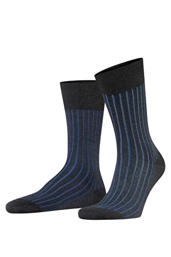 FALKE Herren Socken - Shadow, Strümpfe, Baumwolle, Logo, lang, einfarbig