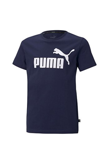 Puma Boys' T-Shirt - Cotton, plain, logo print, round neck