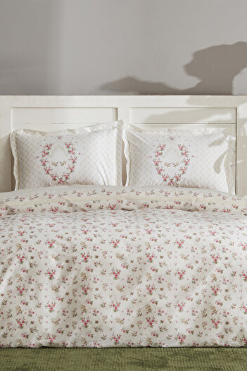 Karaca Home Sonya Green 100% Cotton Double Duvet Cover Set