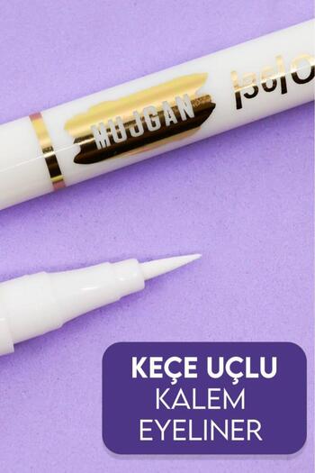 MUJGAN White Pencil Eyeliner with Pompom