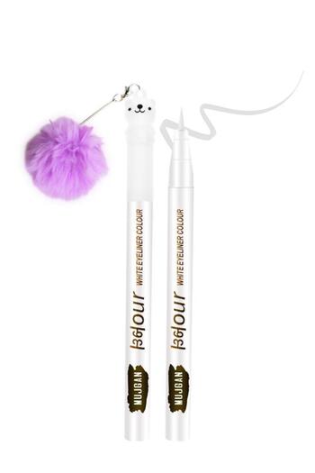MUJGAN White Pencil Eyeliner with Pompom