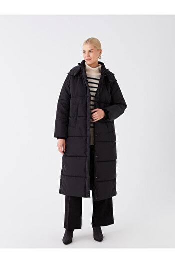 LC Waikiki Dámský kabát s kapucí Puffer