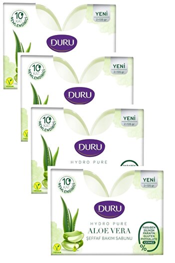 Duru Hydro Pure Aloe Vera Transparent Shower Care Soap 8 Pieces