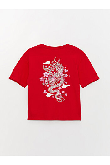 LC Waikiki Girl - Crew Neck Printed Short Sleeve T-Shirt