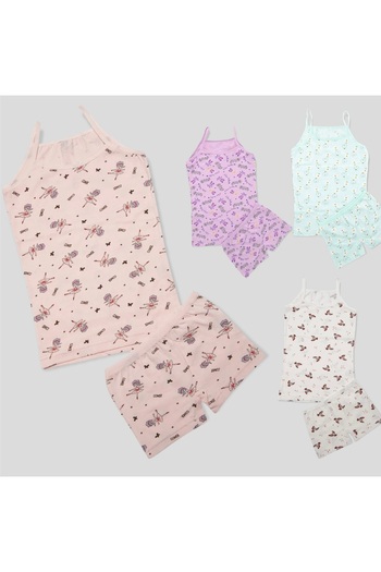 KOTA 3407 Girl's Printed Shorts Suit