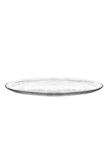 Tiesa Home DRN880 Round Glass Serving Cake Serving Plate Presentation Holder 35cm