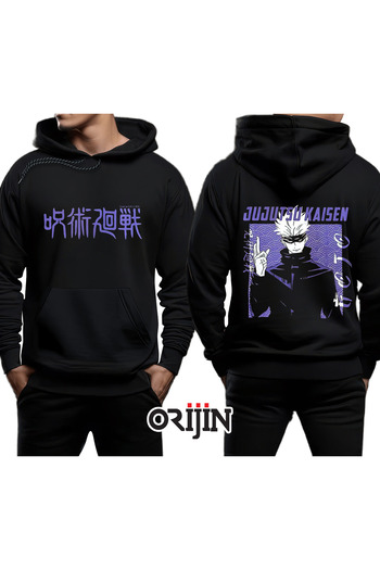 Orijin Tekstil Φούτερ με κουκούλα Jujutsu Kaisen Satoru Gojo μπροστά πίσω με στάμπα