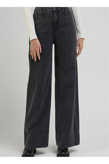 Lee High Waist Wide Leg Standard Anthracite Women's Denim Trousers L34PWBD59-Anthracite