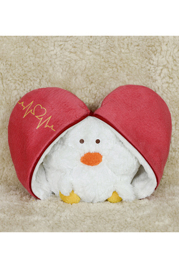 Canestar Special Coated Chick Bag for Lover - Special Design Zippered Closed Heart Feature 20cm