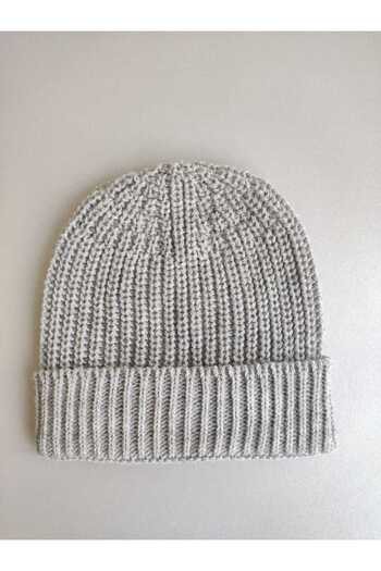 Meriç bebe Flexible Thessaloniki Knit Knitwear Basic Standard Unisex Gray Beret 1-4 Years
