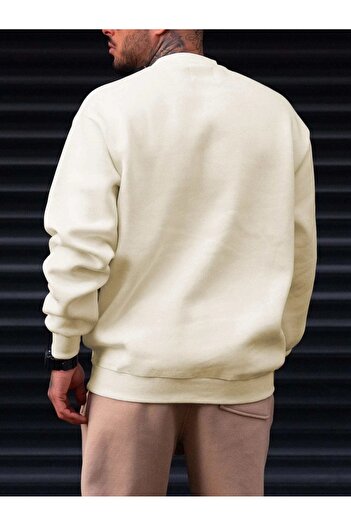 Mad&Calf Чоловічий базовий светр з прямим коміром Oversize