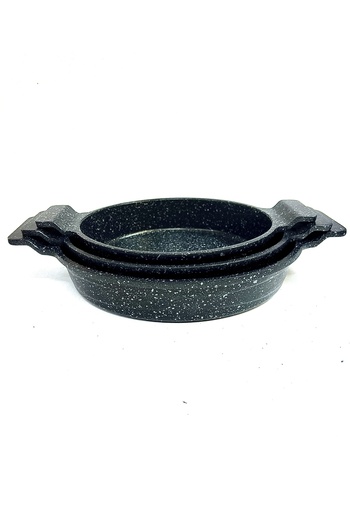 TRENDBULL Cast Iron Granite 3-Piece Omelette Set