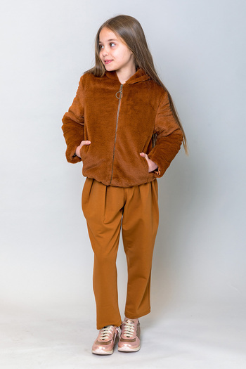 incity Girl's Soft Textured Plush Coat