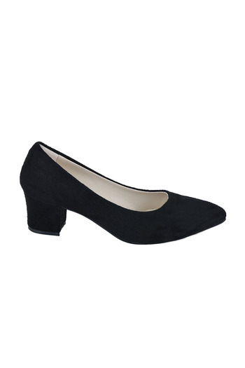 NOOSY Women's Heeled Classic Black Shoes