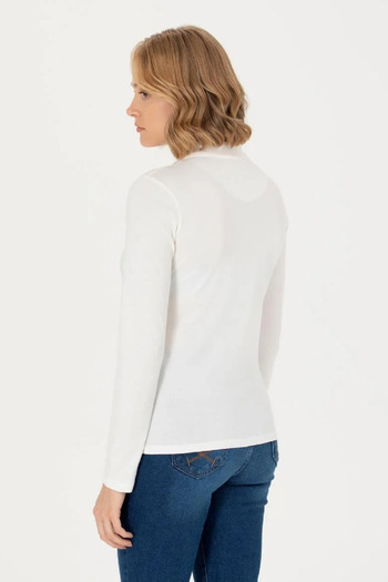 U.S. Polo Assn. Women's Basic Polo Neck Sweatshirt